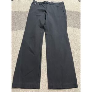 Dockers Chinos Flat Front Straight Leg Womens US 8  Black Stretch 052176911567
